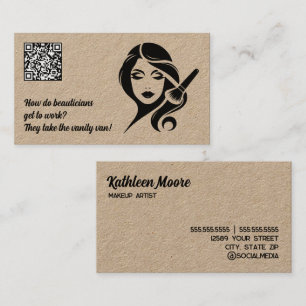 Funny Beautician Makeup Visitenkarte