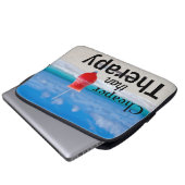 Funny Beautiful Beach Foto Typografie Laptopschutzhülle (Vorne Knopf)