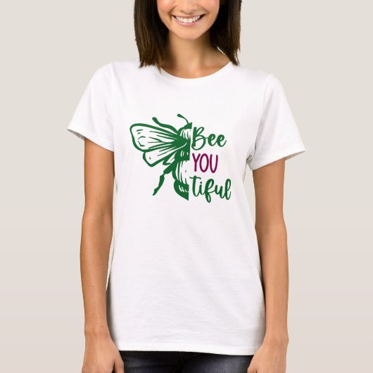 Funny Beautiful Bee Inspiriert T-Shirt (Vorderseite)