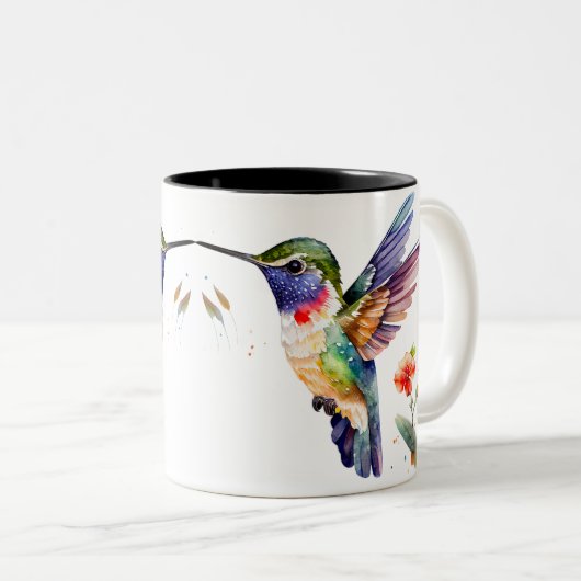 Funny & Beautiful Hummingbirds for Bird Lovers on Zweifarbige Tasse (VorderseiteRechts)