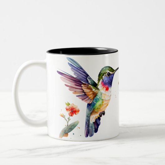 Funny & Beautiful Hummingbirds for Bird Lovers on Zweifarbige Tasse (Links)