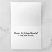 Funny Beauty and Beast Gorilla Karte (Innenseite)