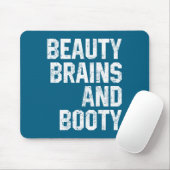 Funny Beauty And Booty Leg Day Gym Workout Quote F Mousepad (Mit Mouse)