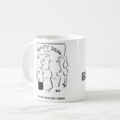 Funny Beauty Salon Tasse - ist der Zauberer hier? (Vorderseite Links)
