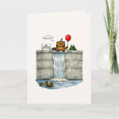 Funny Beaver Birthday Karte (Vorderseite)