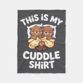 Funny Beaver Couple This Is My Cuddle Fleecedecke (Vorderseite)