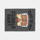 Funny Beaver Couple This Is My Cuddle  Fleecedecke (Vorderseite (Horizontal))