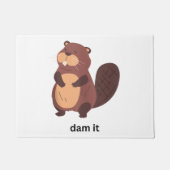Funny Beaver Dam it Beavers Spaß Süße Tier Grab Fußmatte (Vorderseite)