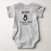 Funny Beaver Pickleball Baby Strampler (Rückseite)