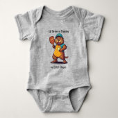 Funny Beaver Pickleball Baby Strampler (Vorderseite)