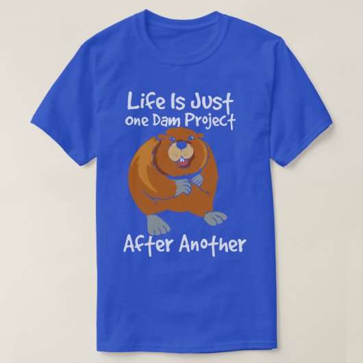 Funny Beaver Projektleiter T-Shirt (Design vorne)