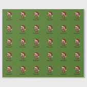 Funny Beaver-y Merry! Santa Beaver Geschenkpapier (Flach)