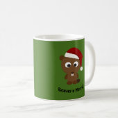 Funny Beaver-y Merry! Santa Beaver Kaffeetasse (VorderseiteRechts)