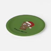 Funny Beaver-y Merry! Santa Beaver Pappteller (Schrägansicht)