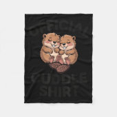 Funny Beavers Hugging Cuddle Fleecedecke (Vorderseite)