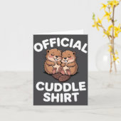 Funny Beavers Hugging Cuddle Karte (Gelbe Blume)