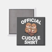 Funny Beavers Hugging Cuddle Magnet (Vorderseite/Rückseite)