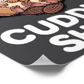 Funny Beavers Hugging Cuddle  Poster (Ecke)