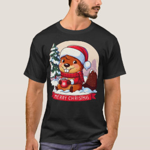 Funny Beavers Weihnachten T-Shirt