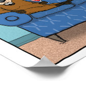 Funny Beavers wird nicht beschäftigt Poster (Ecke)