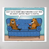 Funny Beavers wird nicht beschäftigt Poster (Vorne)