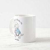 Funny Bedlington Terrier Dog Business Suit Coffee Kaffeetasse (Vorderseite Links)