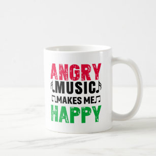 Funny bedrückte wütende Musik macht mich glücklich Kaffeetasse