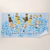 Funny Bee and Ice for Beer Lovers Strandtuch (Vorderseite)