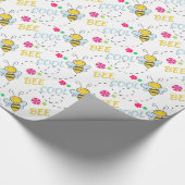 Funny Bee Cool Geburtstag Geschenkpapier (Ecke)