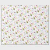 Funny Bee Cool Geburtstag Geschenkpapier (Flach)