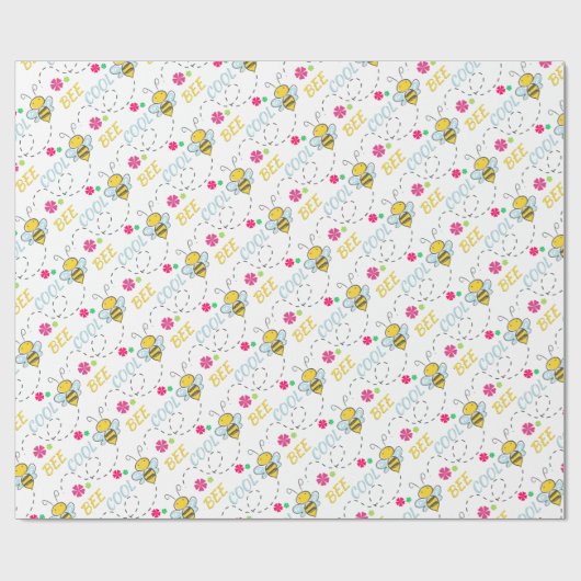 Funny Bee Cool Geburtstag Geschenkpapier (Flach)