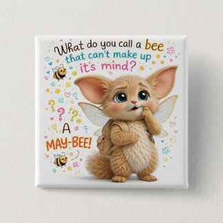 Funny Bee Dad Joke Button