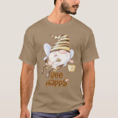 Funny Bee Gnome mit Pail of Honey T-Shirt (Vorderseite)