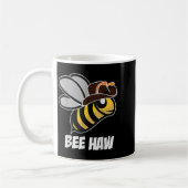 Funny Bee Haw Bumble Bee Graphic Cowboy Hat Kaffeetasse (Links)