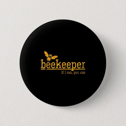 Funny Bee Hive Honey Lover Gift Beekeeper Button (Vorderseite)