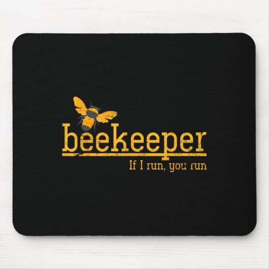 Funny Bee Hive Honey Lover Gift Beekeeper Mousepad (Vorne)