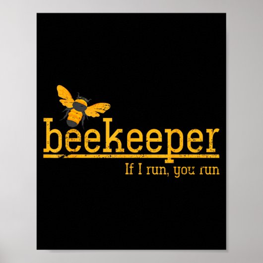 Funny Bee Hive Honey Lover Gift Beekeeper Poster (Vorne)