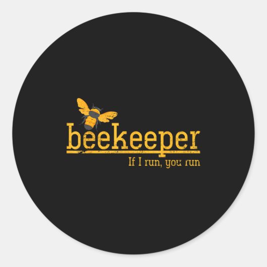Funny Bee Hive Honey Lover Gift Beekeeper Runder Aufkleber (Vorderseite)