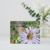 Funny Bee Postcard Postkarte (Stehend Vorderseite)