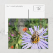 Funny Bee Postcard Postkarte (Vorne/Hinten)