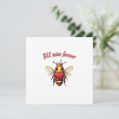Funny Bee Pun Valentine  Einladung (Stehend Vorderseite)