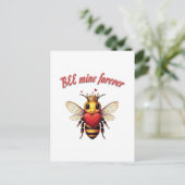 Funny Bee Pun Valentine  Feiertagspostkarte (Stehend Vorderseite)