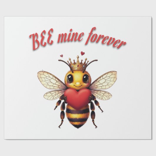 Funny Bee Pun Valentine Geschenkpapier (Flach)