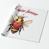 Funny Bee Pun Valentine  Geschenkpapier (Ungerollt)