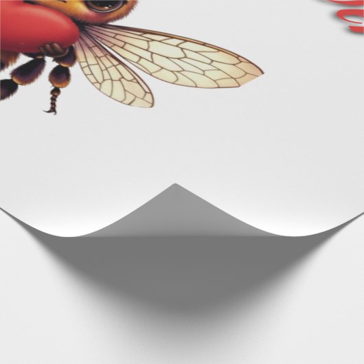 Funny Bee Pun Valentine  Geschenkpapier (Ecke)