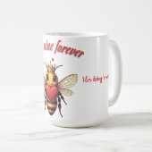 Funny Bee Pun Valentine  Kaffeetasse (VorderseiteRechts)