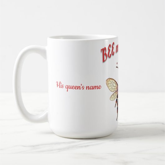 Funny Bee Pun Valentine  Kaffeetasse (Links)
