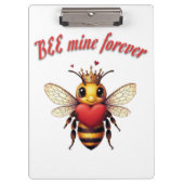 Funny Bee Pun Valentine  Klemmbrett (Vorderseite)