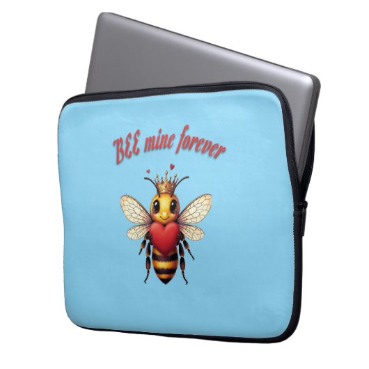 Funny Bee Pun Valentine  Laptopschutzhülle (Vorderseite Links)