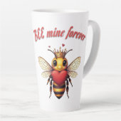 Funny Bee Pun Valentine  Milchtasse (Rechte Ecke)